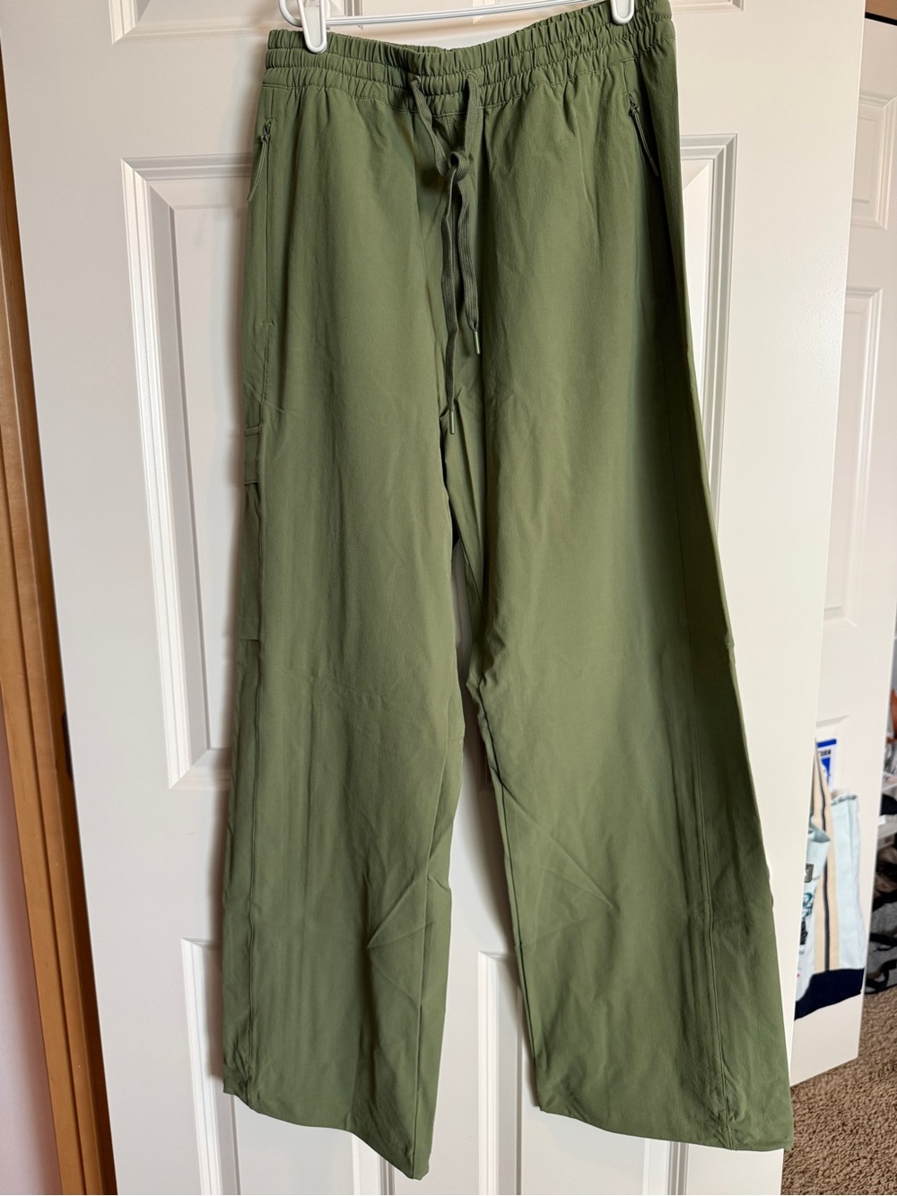 Beyond Yoga Olive Green Wide Leg Drawstring Pants